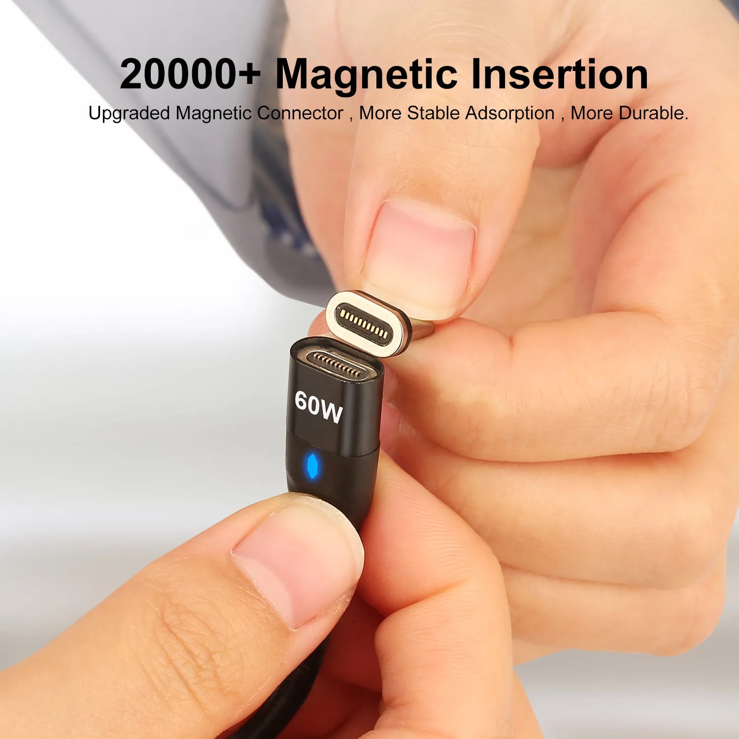 รูปสินค้า สายชาร์จแม่เหล็ก USB-C ถึง Type-C และ Micro สำหรับ iPhone Samsung