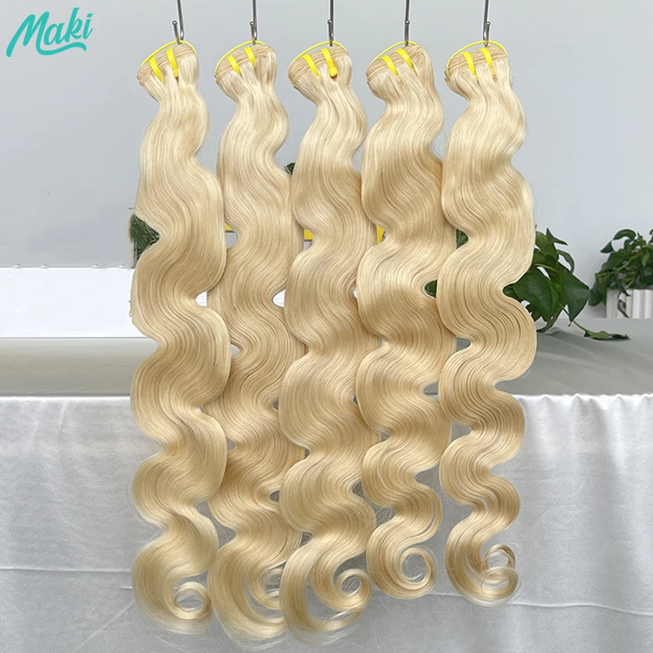 

Body Wave 613 Blonde Colored 1/3/4 Pcs Human Hair Bundles 10-30 Inch Brazilian 100% Human Hair Weave 10A Remy Hair Extensions