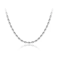 45/55CM de longueur 925 en argent Sterling cou Rugby Grains de riz chaîne colliers femmes bijoux de luxe breloques accessoires Argent 925 5