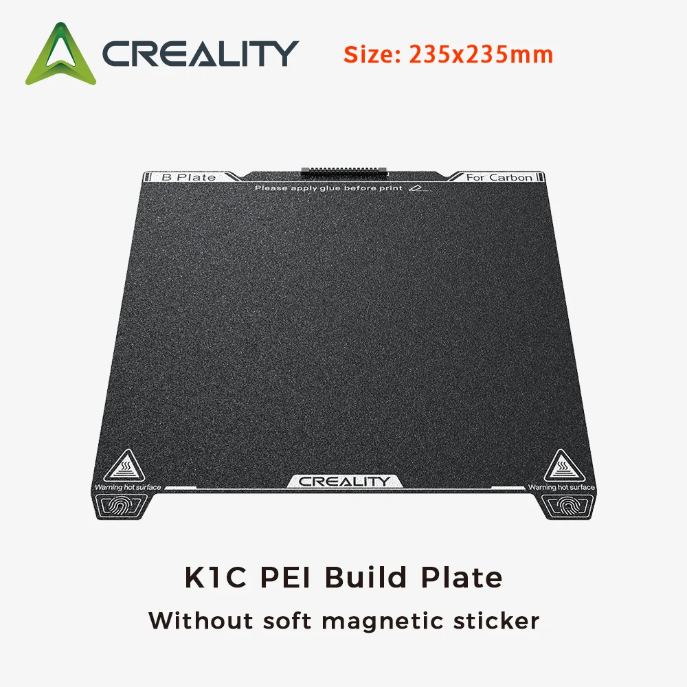 Creality K1C PEI 빌드 플레이트, 부드러운 마그네틱 스티커 없음, K1C 인쇄 플랫폼 보드, 프로스트 3D 프린터 액세서리, 235x235mm 