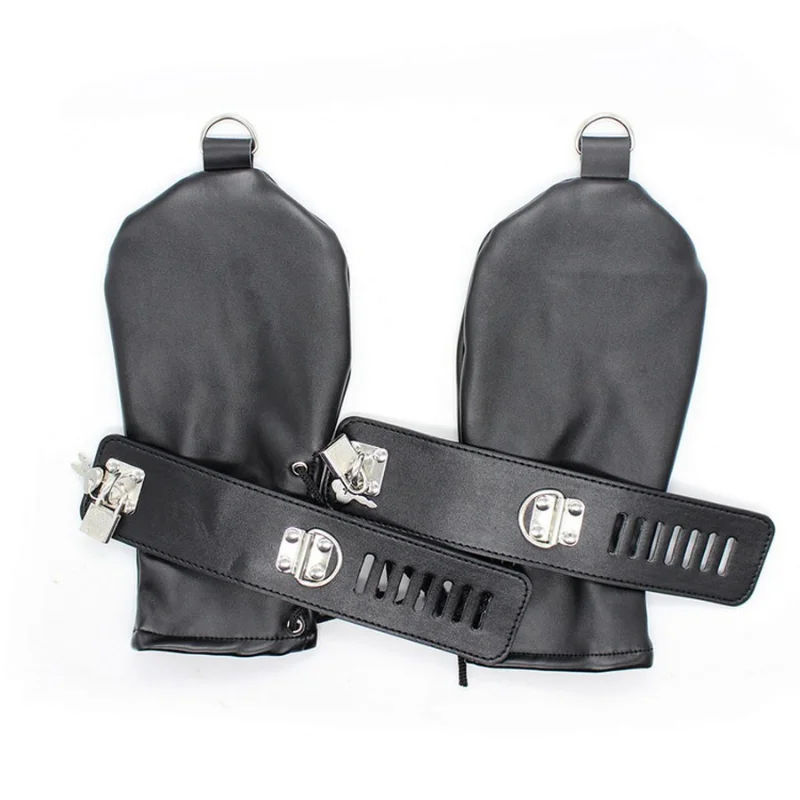 Sex Bondage Toys Handcuffs Mittens Boot Booties Leather Gloves Dog Paw Padded Fist Mitts Socks BDSM Bondage