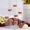 5-30ml Clear Glass Bottles with Cork Stopper DIY Crafts Float Vials Spice Candy Scented Tea Storage Straight Mouth Empty Bottles 3