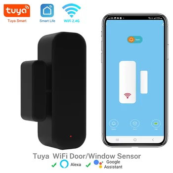 Tuya WiFi Door Sensor Smart Home Wireless Door Detector Window Sensor Smart Life APP Remote Control for Alexa Google Home 1