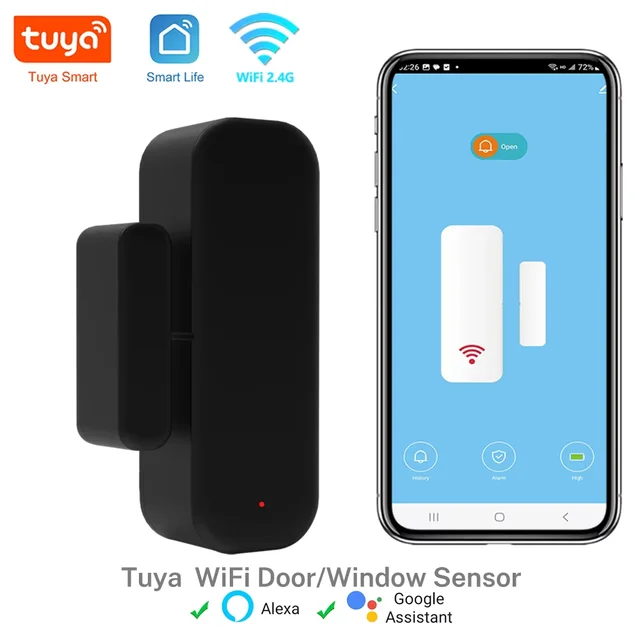 Tuya WiFi Door Sensor Smart Home Wireless Door Detector Window Sensor Smart Life APP Remote Control for Alexa Google Home 1
