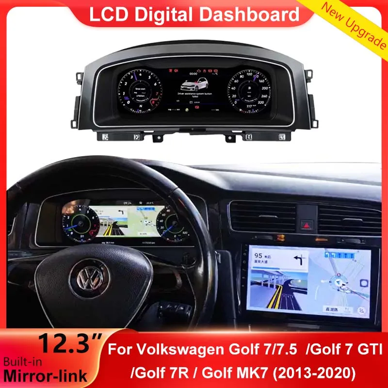 Cruscotto Digitale Pannello Strumento Virtuale Cluster Cockpit Tachimetro Lcd Per Vw Golf 7 7.5 Golf 7 Gti Golf 7R-Line Golf Mk7