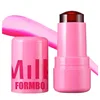 3-in-1 Milk Jelly Blush Stick Lipstick Sticker Beauty Makeup Moisturizing Long Lasting Matte Rouge Cheek Contour 2