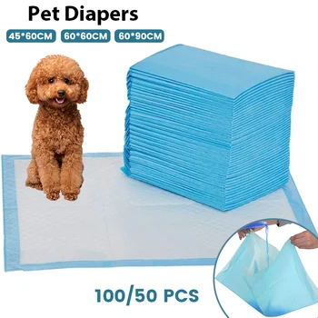 50/100 pezzi pannolini per animali domestici tappetino per pannolini cuscino pulito monouso per addestramento per cuccioli tappetino super assorbente ad asciugatura rapida