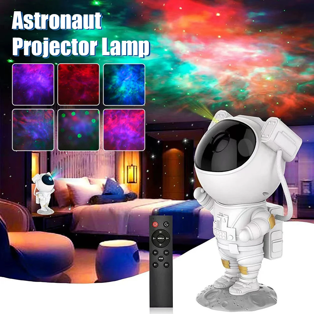 

Astronaut Galaxy Light Star Projector Bedroom Starry Sky Lamp with Remote Control Multiple Nebula Colors 360 ° Adjustable Design