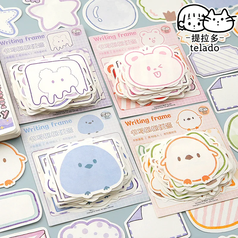 

12 pack/lot Creative Rabbit Animal Memo Pad Sticky Notes Cute Stationery Label Notepad Bookmark Post School Supplies wholesale