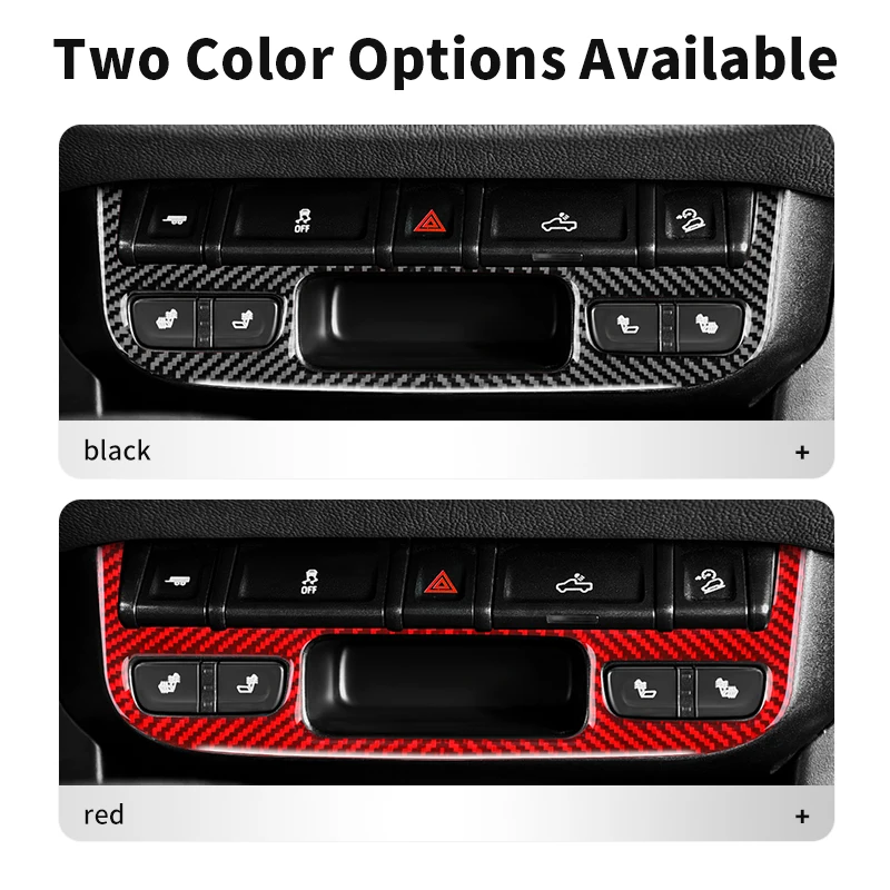 Para Chevrolet Colorado (2015-2022) consola central de fibra de carbono molduras de instrumentos pegatina de marco accesorios de ajuste Interior de coche 3