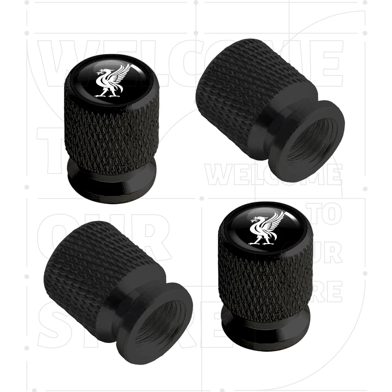 עבור ליברפול קופ לוגו אוטומטי אוניברסלי לאופנוע 4 יחידות כיסויי צמיג גלגל רכב אלומיניום כיסויי גזע צמיג אטומים למים