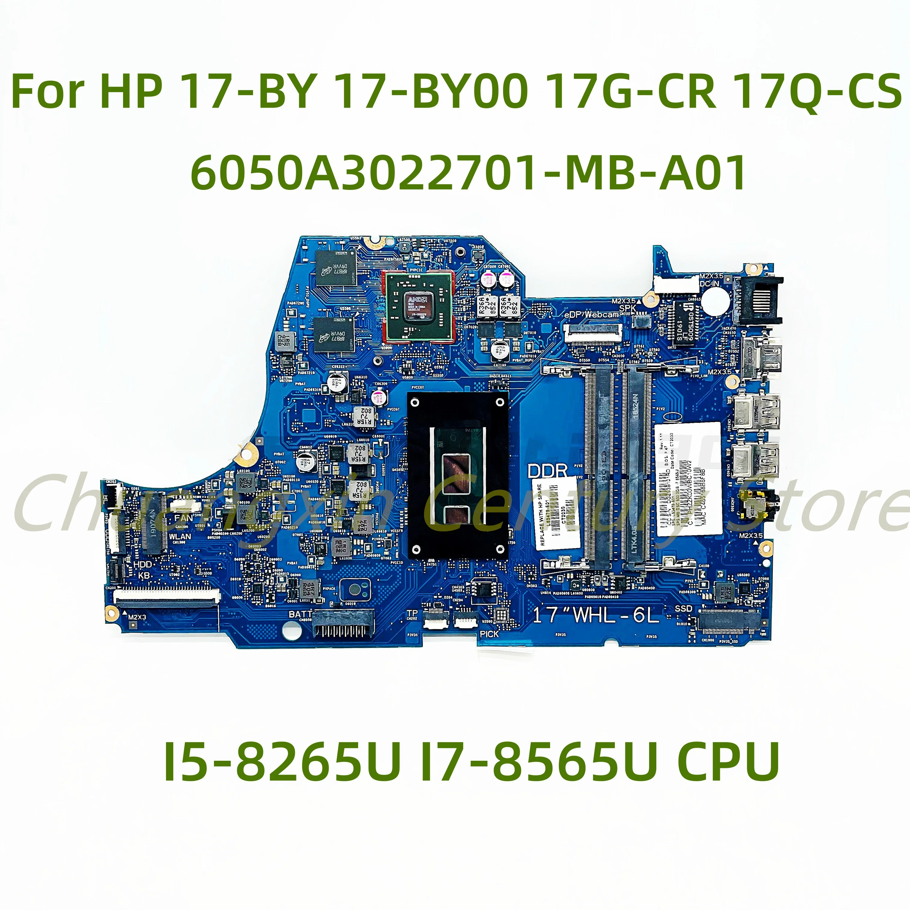 

Материнская плата для ноутбука HP 17-BY 17-BY00 17G-CR 17Q-CS 6050A3022701-MB-A01 с процессором I5-8265U 100%, протестирована, полностью работает