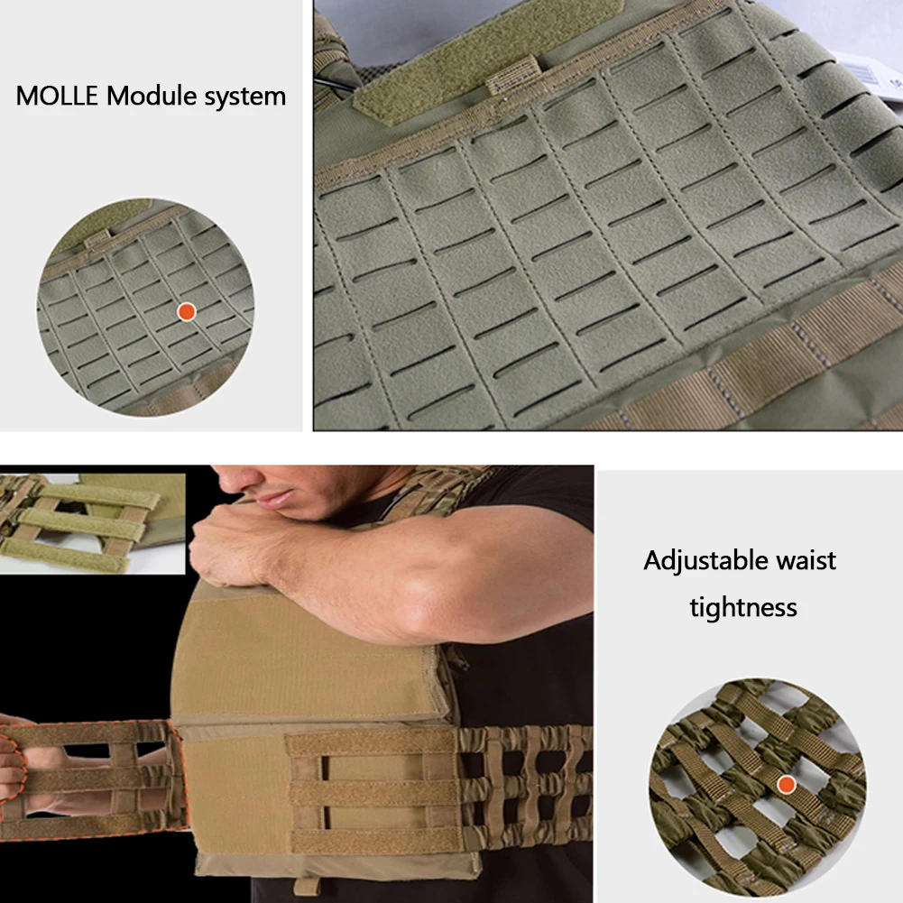 New Training Tactical Vest For Men Plate Carrier Body Armor Combat Chest Rig Assault Armor Vest Molle Airsoft Hunting Vests