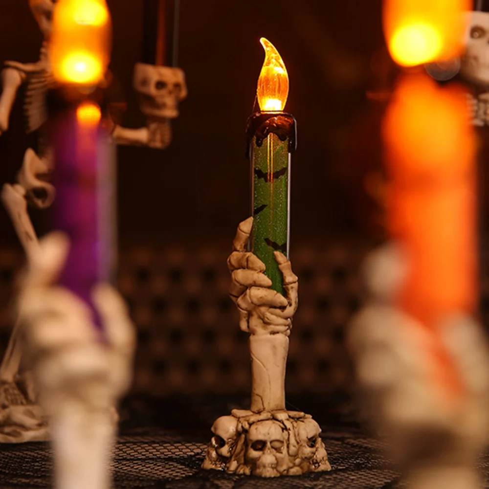 

Halloween candlestick Led light decoration Party ghost hands electronic candle light Holiday decorations Bar party stage props