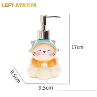 ขวดใส่สบู่เหลว ขวดใส่เจลล้างมือลายแมวเพิร์ล ขวดกดลายการ์ตูนน่ารัก ขวดใส่โลชั่น ขวดใส่แชมพู 6