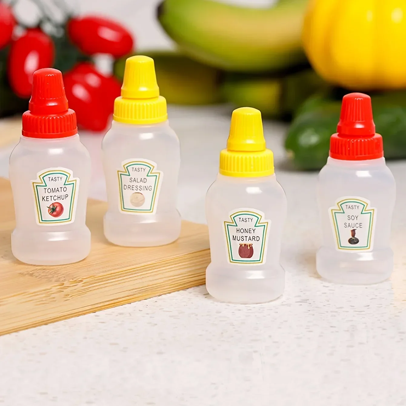 Mini Condiment Squeeze Bottles