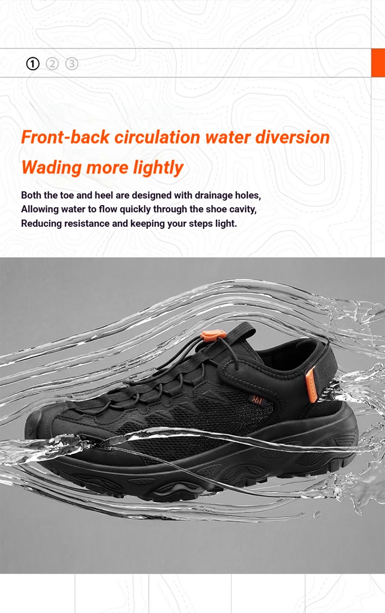 361 Degrees Men's Catfish-River Tracing Shoes 2.5 Summer Mesh Breathable Anti-slip Outdoor Walking Fishing Male Sandal 672623303