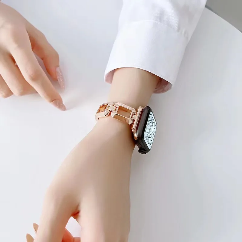 

Ремешок для часов Apple, металлический браслет для iwatch Series 8 7 6 5 4 3, iWatch 49 мм 45 мм 44 мм 38 мм 40 мм 41 мм 42 мм