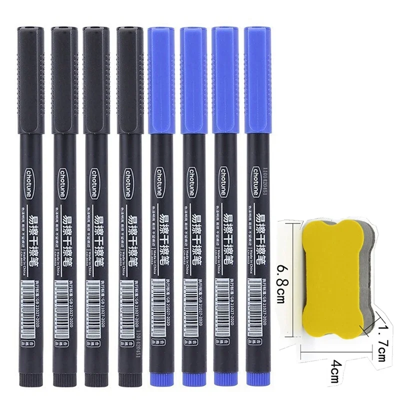 Ultra Fine Tip Dry Erase Markers Set - 0.5mm, 3 Vibrant Colors