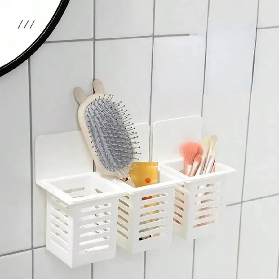 Toothbrush Holder Household Wall Mounted Storage Tube Kitchen Chopsticks Forks Spoons Essential Organize Tools Bathroom wall mounted storage hook bathroom storage rack