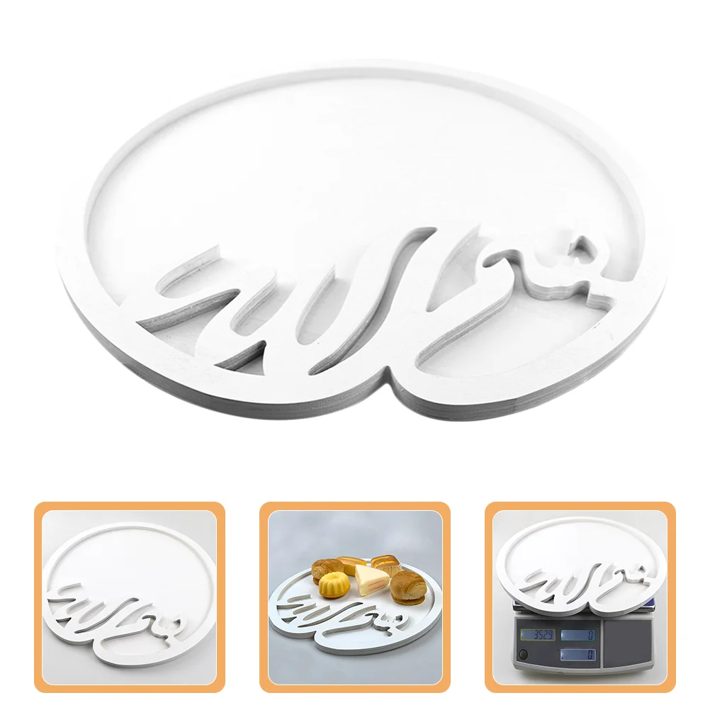 

Wooden Eid Tray Dinner Dessert Pastry Platter Ramadan Fruit Storage Tray