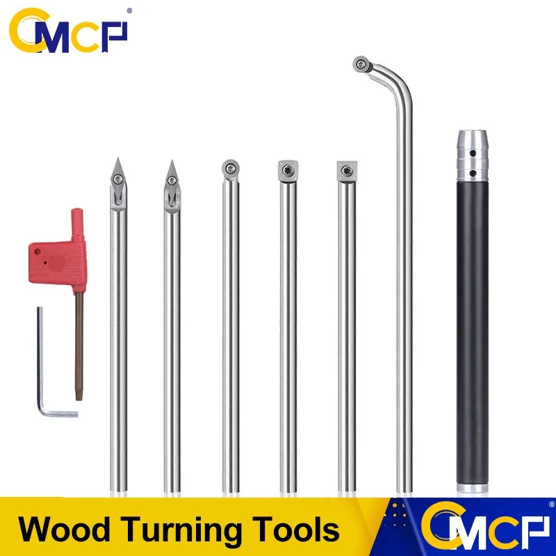 Carbide Wood Lathe Turning Tools with Insert Cutter for Woodworking ...
