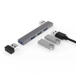 Universal 4-in-1 USB-C Hub Docking Station - High-Speed Splitter & OTG Adapter for Laptop and PC Accessories (USB)