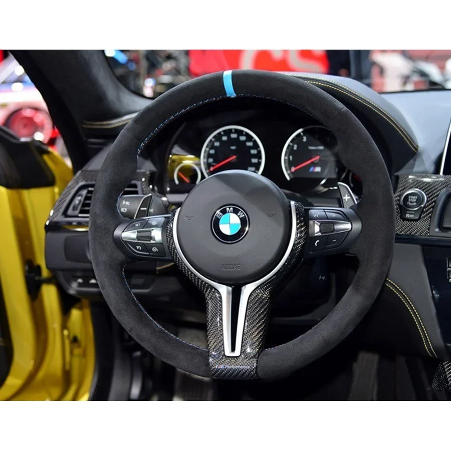 Replaced Carbon Fiber Steering Wheel Trim for  M Series F80 F82 F10 F06 F12 F13 F15 F16 & M-sport F20 F22 F30 F31 F32 F33 F36