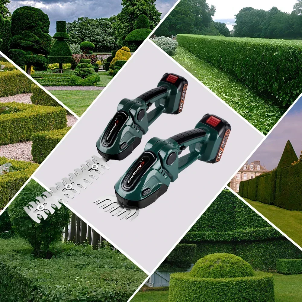 Noreter 21V 2 in 1 Electric Hedge Trimmer 20000rpm Household Lawn Mower  Garden Bush Scissors Grass Scissors Power Tool 5