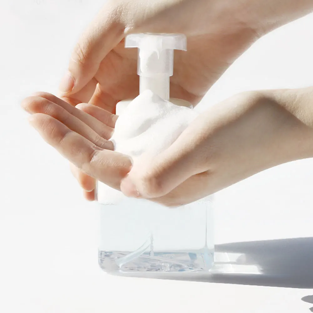 Foaming soap dispenser foam pump bottle 250/450/650ML Empty Square Clear Foaming Bottle Liquid Soap Whipped Mousse Shampoo Lotion Shower Hand Washing Gel Pump