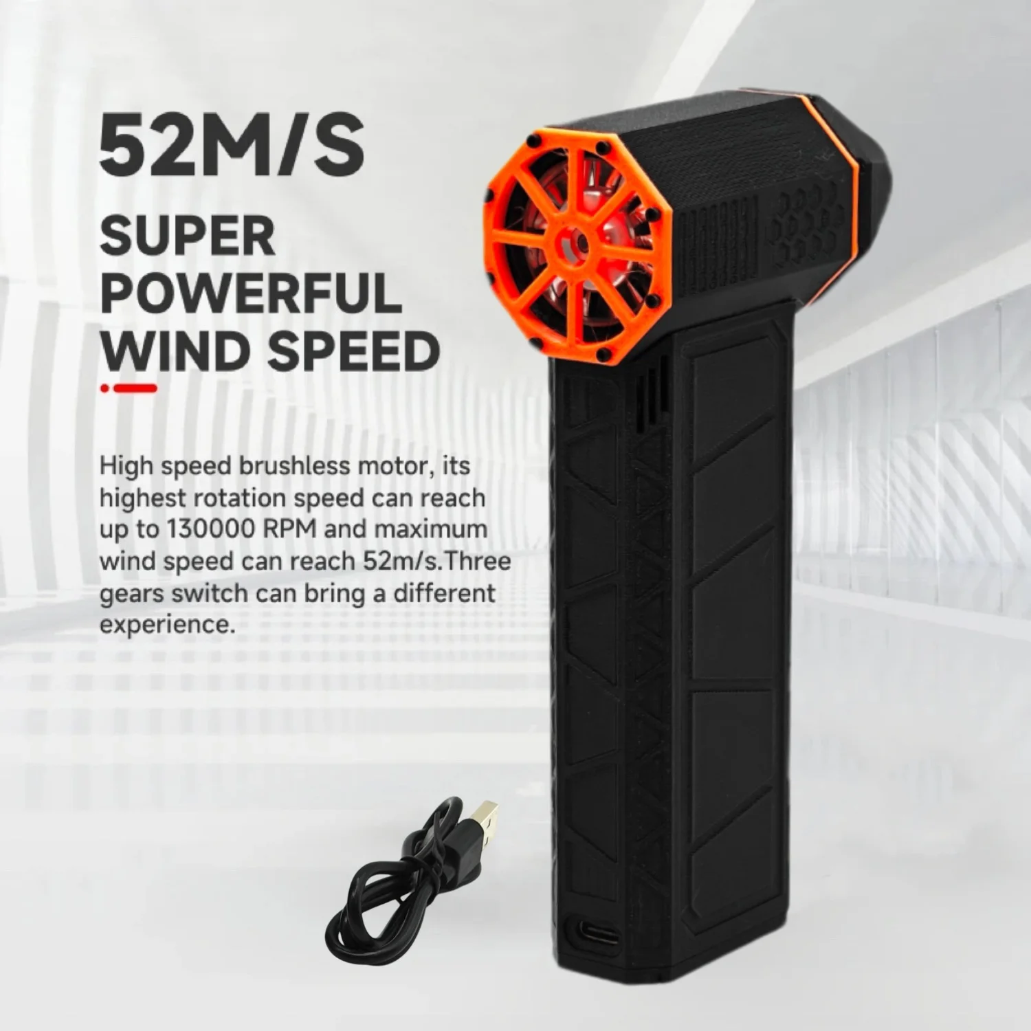 압축 공기 먼지털이 전기 슈퍼 제트 선풍기, 강력한 터보팬, 미니 제트 송풍기, 150000RPM, 22 M/s, 4000mAh