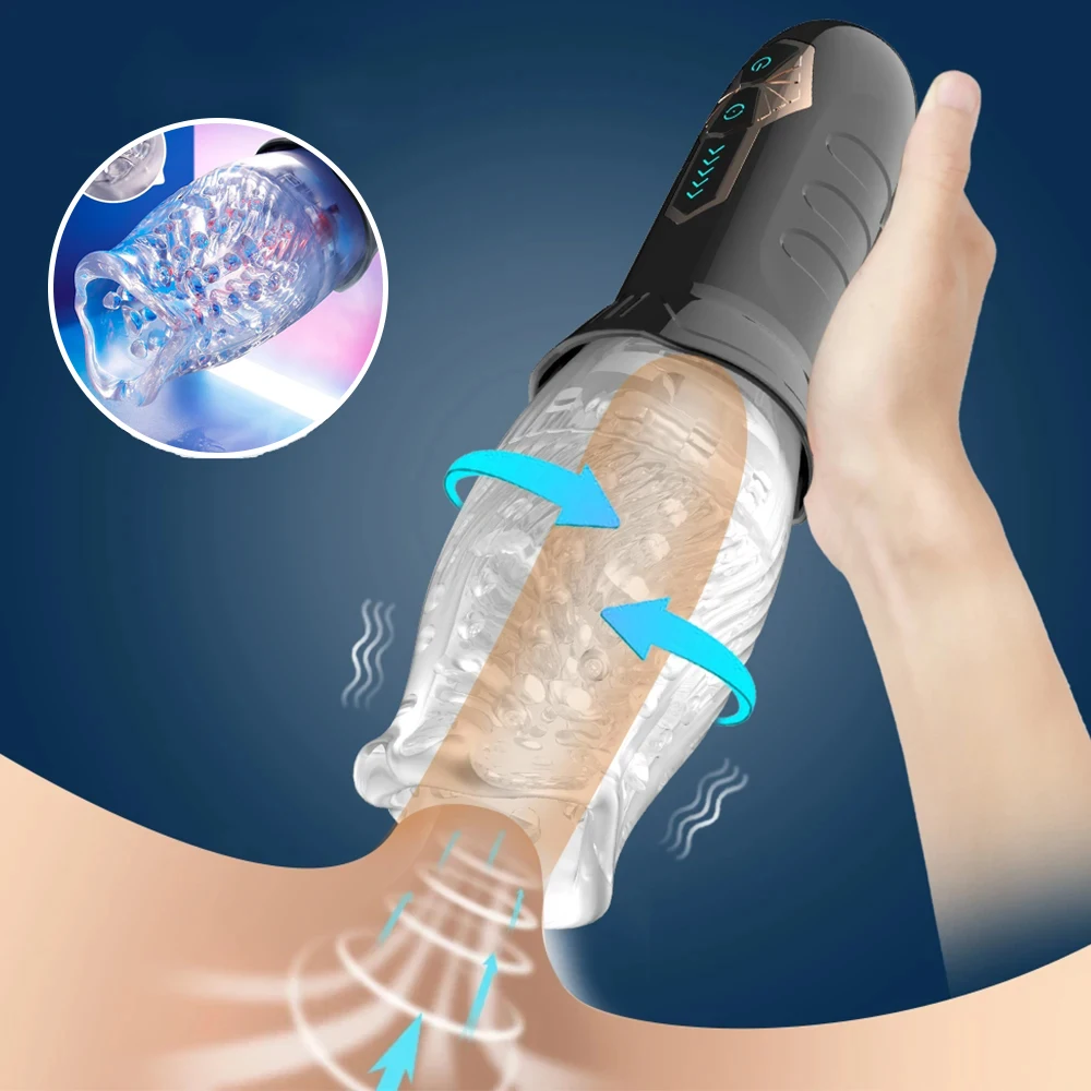 Automatisch 360° °   Rotation Sucker Vibrierende Vagina Männlich Blowjob Oral Vibrator Erwachsene Sex Spielzeug für Männer Maschine Kolben Masturbator Tasse 1