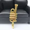 Creative Mini Portable Trumpet Saxophone 1:12 Dollhouse Miniature Plastic Musical Instrument Model Scene Accessories 4