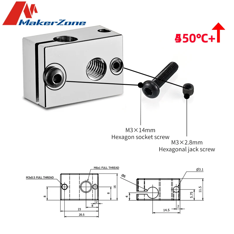 Kit de Extrusora Dissipador de Calor Filamento Abs Compatível com E3d v6 v0 v6 Alta Capacidade 175 mm - Imagem 3