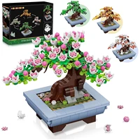 HOGOKIDS Flower Bonsai Tree Building Set 4 Seasons Sakura Bonsai Building Blocks Plant Collection Decorative Kit Christmas Gift 1