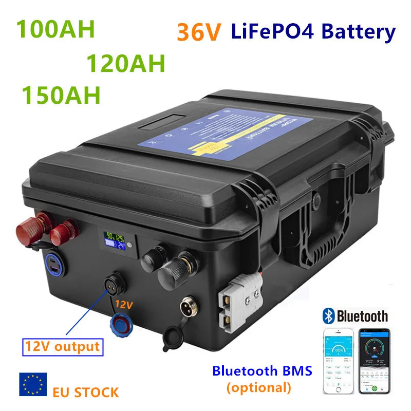 36 V100Ah 120Ah 150Ah Lifepo4 Batteria 36V Batteria 100Ah /120Ah/150Ah Batteria Al Litio Ferro Fosfato Per Motore Elettrico, Motore