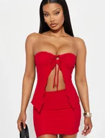 Women's Solid Color Tube Top & Skirt Two-piece Set, Fashion Casual Sleeveless Top &Bodycon Skirt for Daily Outdoor Wear, LadiesC - Image 3