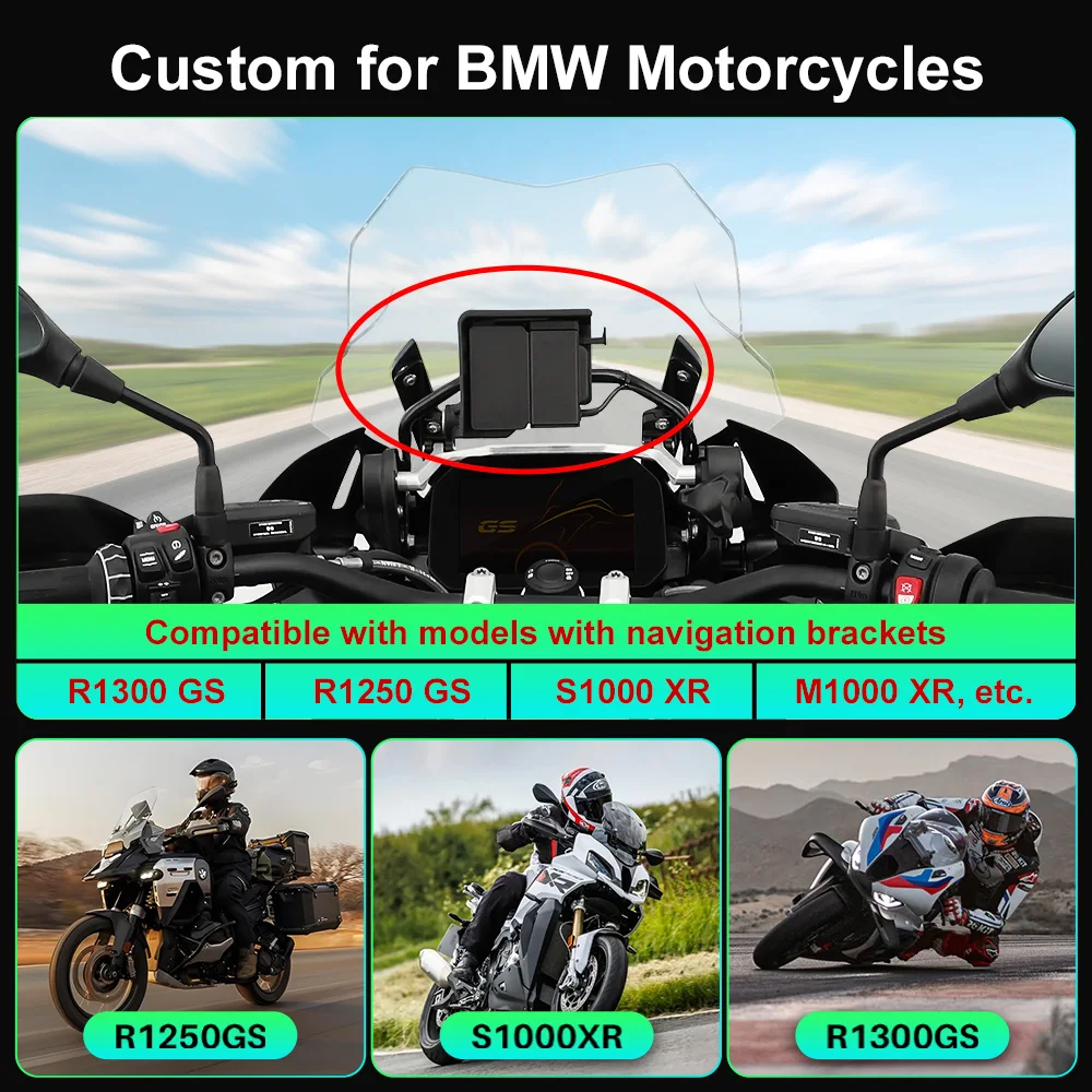 BMW R1200GS R1250GS R1300GS 6인치 터치 방수 눈부심 방지 휴대용 오토바이 네비게이터 CarPlay 안드로이드 오토
