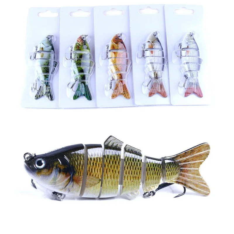 HENGJIA Esca Da Pesca Swimbait 1Pz - Multi-Snodata Affondante Crankbait Per Acqua Dolce E Salata