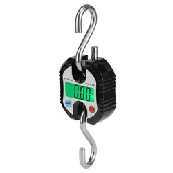 Heavy Duty Digital Hanging Scale with Stainless Steel Hook - 150kg Capacity, LCD Display (Black)
