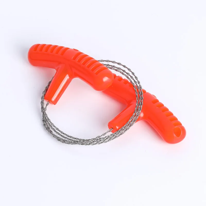 Outdoor Camping Hiking hand rope saw Portable Stainless Steel Wire Saw with Finger Handle Survive Tool camping accsesorios