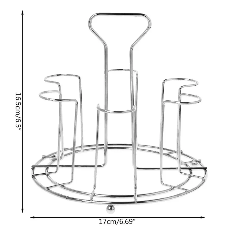 Mug Tree Iron Holder Coffee Cups Drain Organizer 6 Racks Stand cup storage holder
