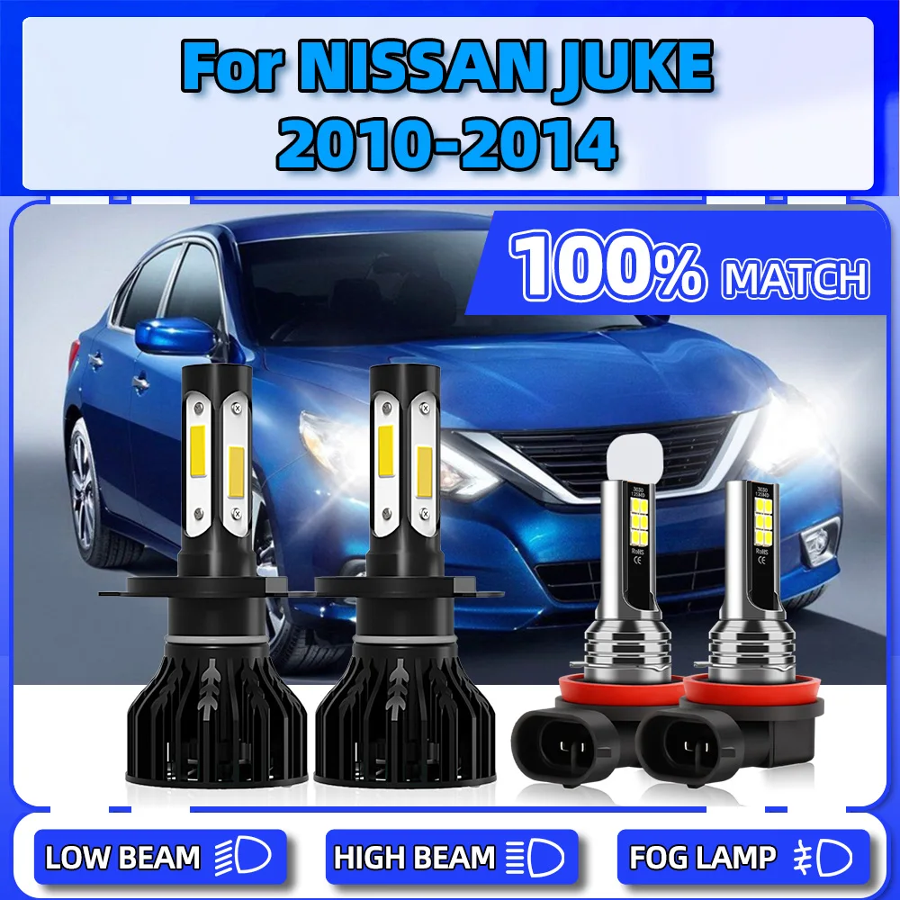 

240W Canbus LED Headlight Bulbs 12V Auto Headlamps 6000K Fog Lamps 40000LM Car Lights For NISSAN JUKE 2010 2011 2012 2013 2014