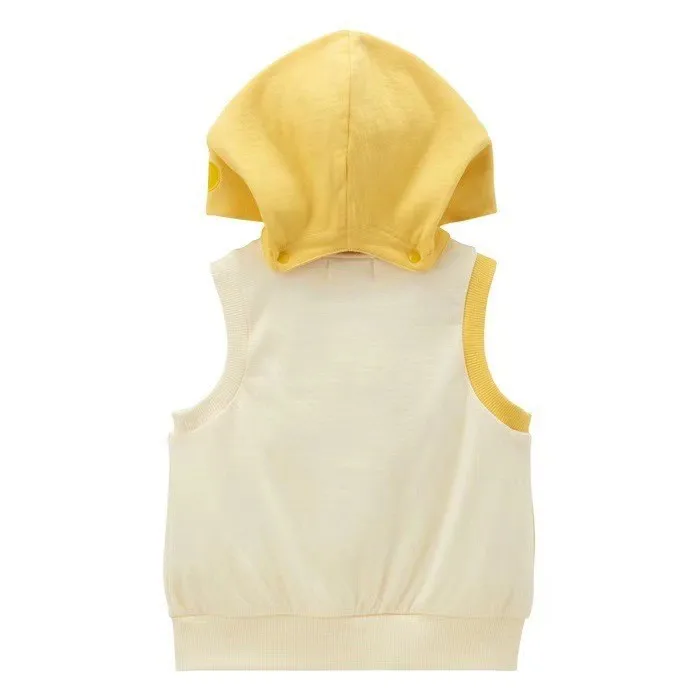 소년 소녀 코튼 조끼 탈부착 가능한 후드 테리 안감 네이비 베어 봄 아우터웨어 키즈 고품질 아동 캐주얼 조끼 탑