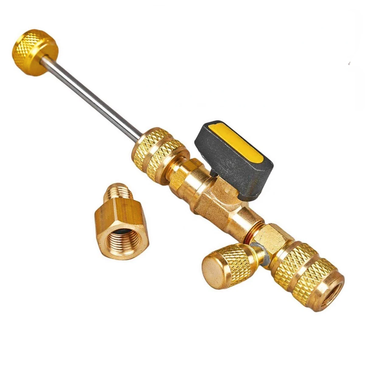 Valve Core Remover Tool Valve Core Remover Installer Tool R410A R22 AC Schrader Valve Core Remover Dual Size 1/4