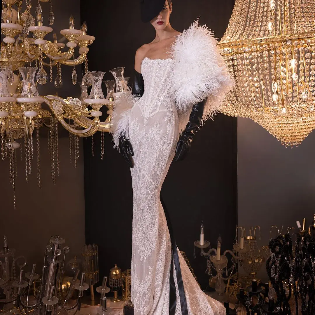 Abito Sposa Con Piume 2025