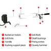 220V BBQ Grill Motor Meat Forks Set Rotating Motor Electric Rotisserie Spit Rod For Camping Household Cooking BBQ Motor Set 3