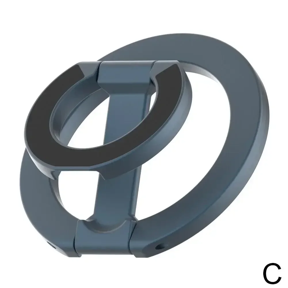 Magnetic Foldable Phone Finger Ring Holder and Desktop Stand, Double-Sided Design