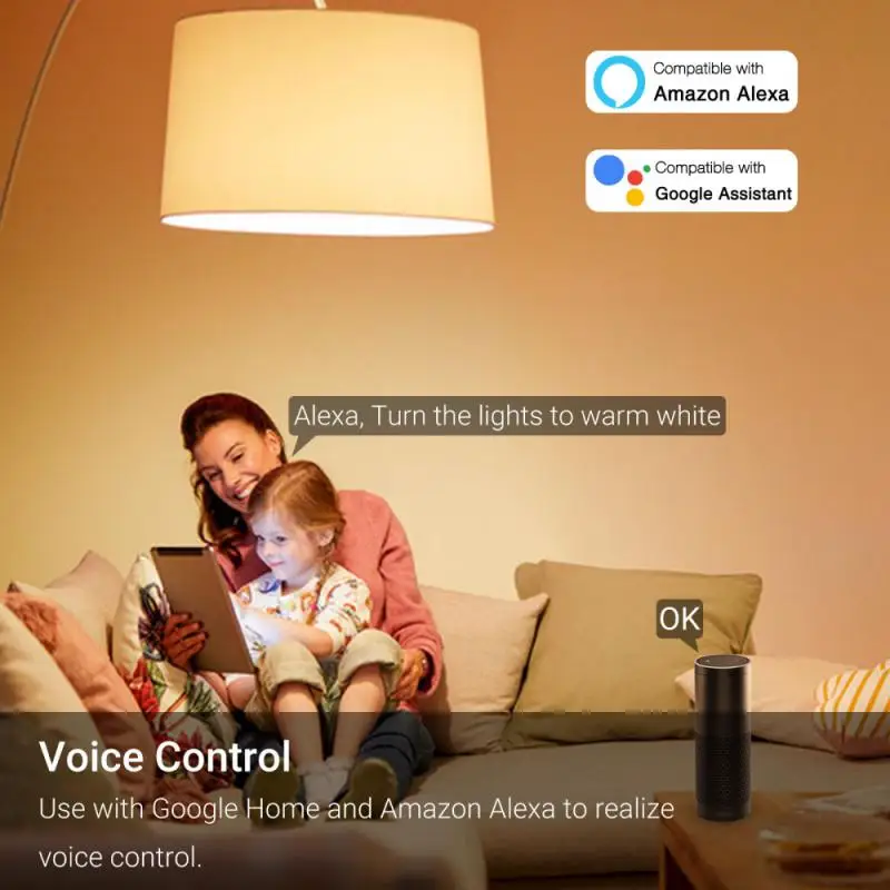 Tuya WiFi Smart Led Bulb BR30 13W E26 100-240V RGB Light Smart Home LIfe APP Control Works Alexa Google Home