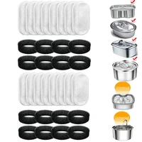 16 Sets Cat Water Fountain Filters for 108Oz/3.2L and 67Oz/2L Adjustable Water Flow Pet Water Fountain Cat Fountain Accessories 1